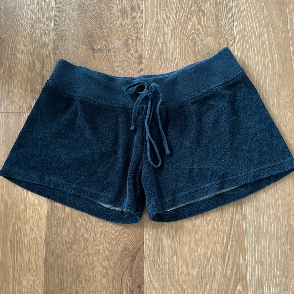 HardTail Woman’s Terrycloth Shorts in Navy Blue Size Large EUC